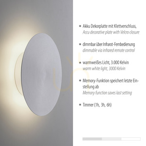 AKKU-PUNTUA Wandleuchte 8152-95 Silber 1xLED small 3