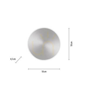 AKKU-PUNTUA Wandleuchte 8152-95 Silber 1xLED small 8