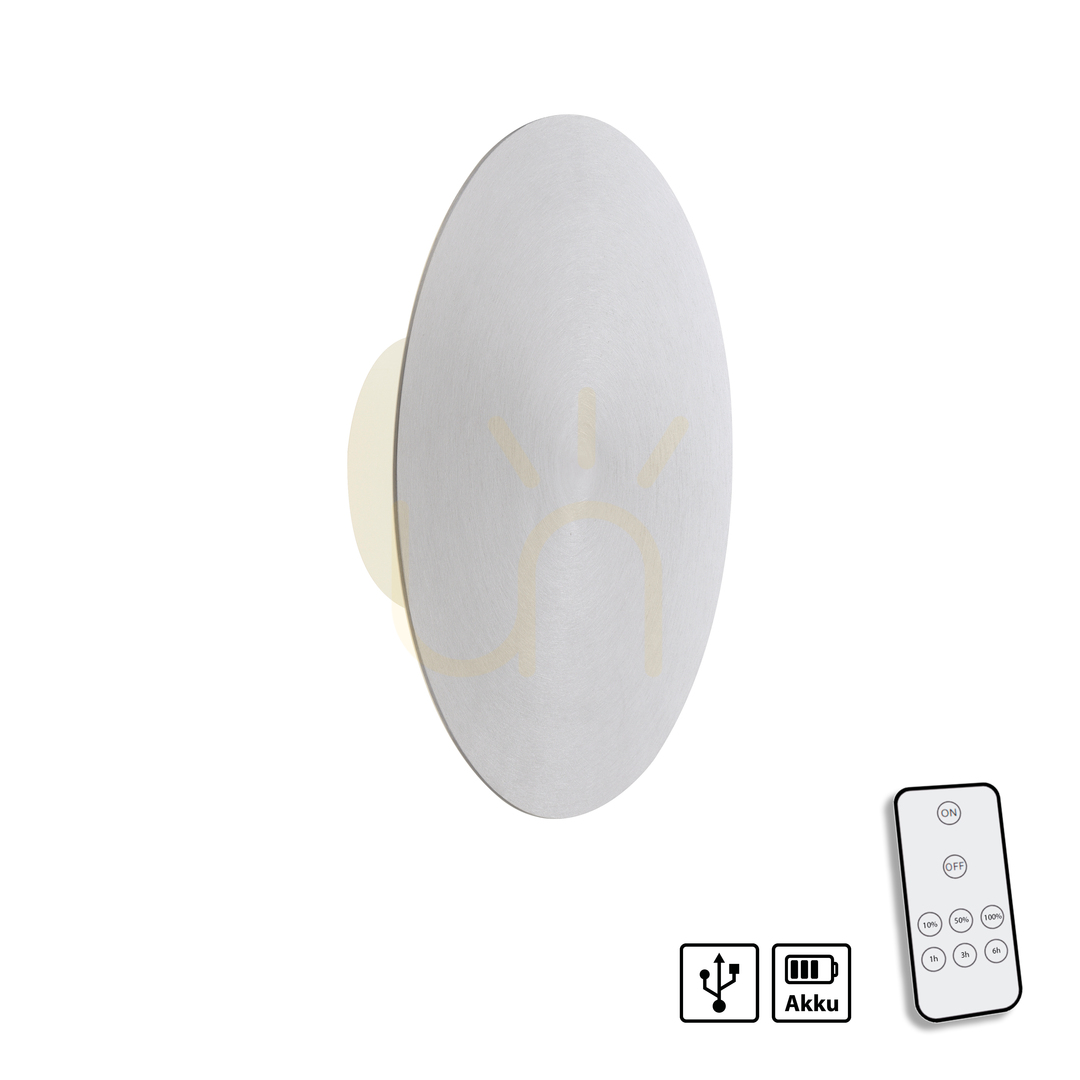 Aussicht AKKU-PUNTUA Wandleuchte 8153-95 Silber 1xLED AKKU-PUNTUA Wandleuchte 8153-95 Silber 1xLED