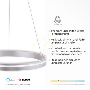 Q-VITO Pendelleuchte 8411-55 Silber 1xLED small 3