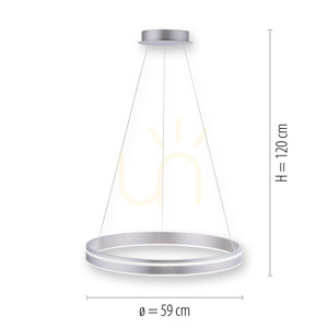 Q-VITO Pendelleuchte 8411-55 Silber 1xLED small 7
