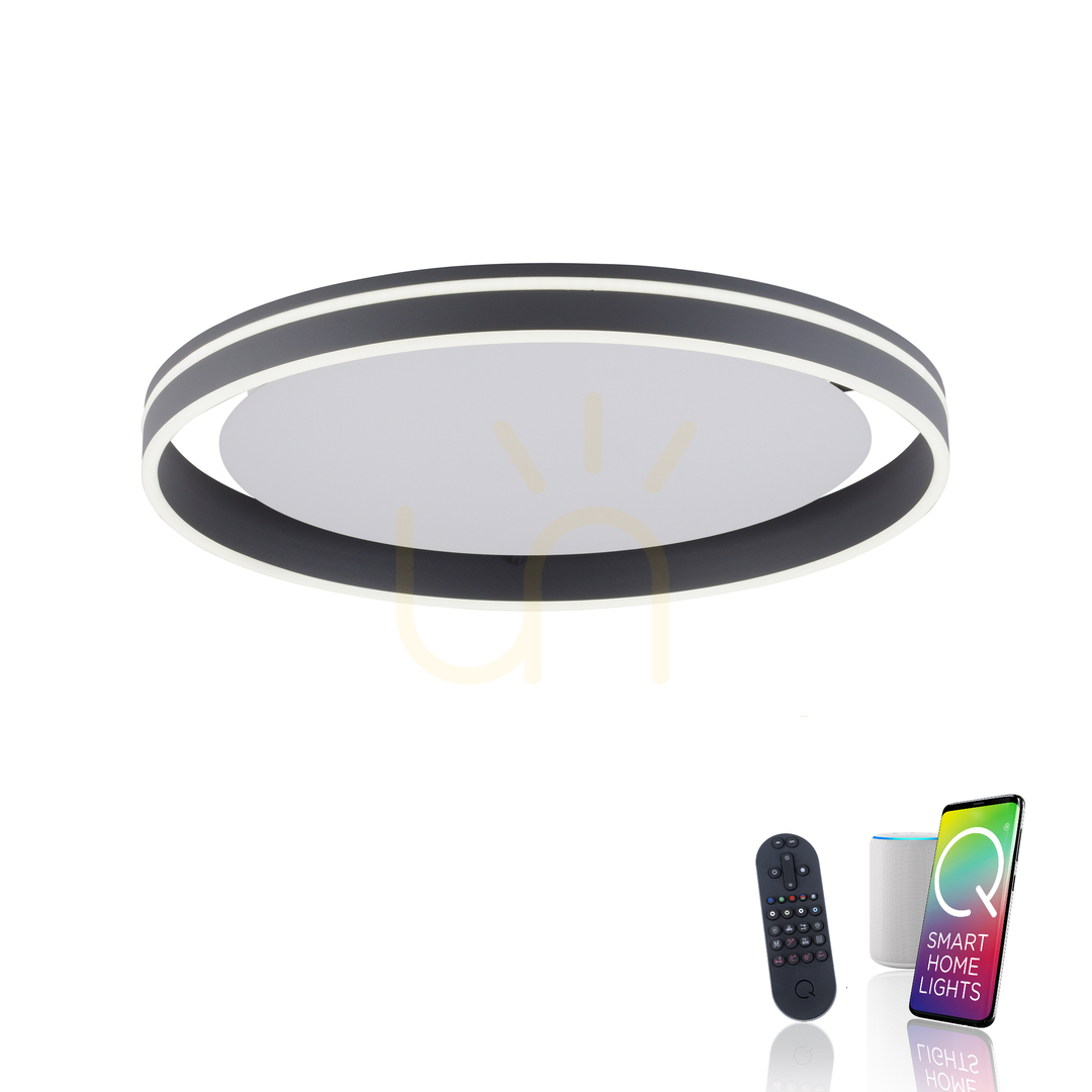 Aussicht Plafond Q-VITO 8416-13 Anthrazit 1xLED Plafond Q-VITO 8416-13 Anthrazit 1xLED