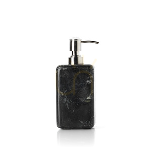 BAZAR BIZAR The Marble Seifenspender aus Marmor Marine Black 17,5 cm small 2
