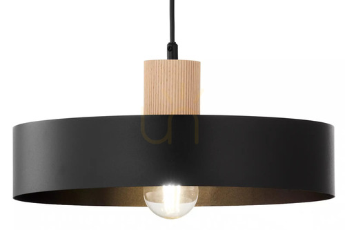 Prüfen Pendelleuchte Sigma RIF WOOD 1L schwarz Naturholz E27 41865