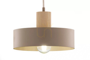 Pendelleuchte Sigma RIF WOOD 1 M beige Naturholz E27 41869 small 1