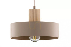 Pendelleuchte Sigma RIF WOOD 1 M beige Naturholz E27 41869 small 3