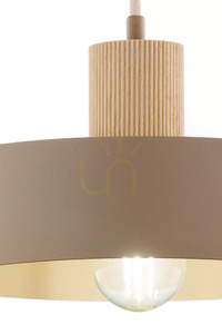 Pendelleuchte Sigma RIF WOOD 1 M beige Naturholz E27 41869 small 4