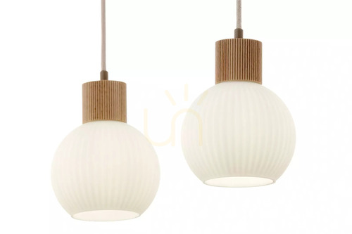 Prüfen Pendelleuchte Sigma ALBA 2 beige Naturholz E27 41843
