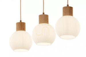 Pendelleuchte Sigma ALBA 3-flammig Beige Holz E27 41845 3 Pendelleuchte Sigma ALBA 3-flammig Beige Holz E27 41845 small 3