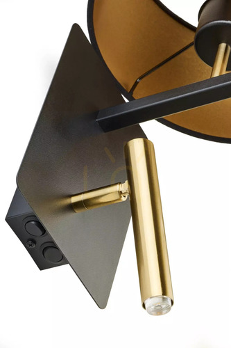 Prüfen Wandleuchte Sigma MARII schwarz gold E27 2-flammig 41837