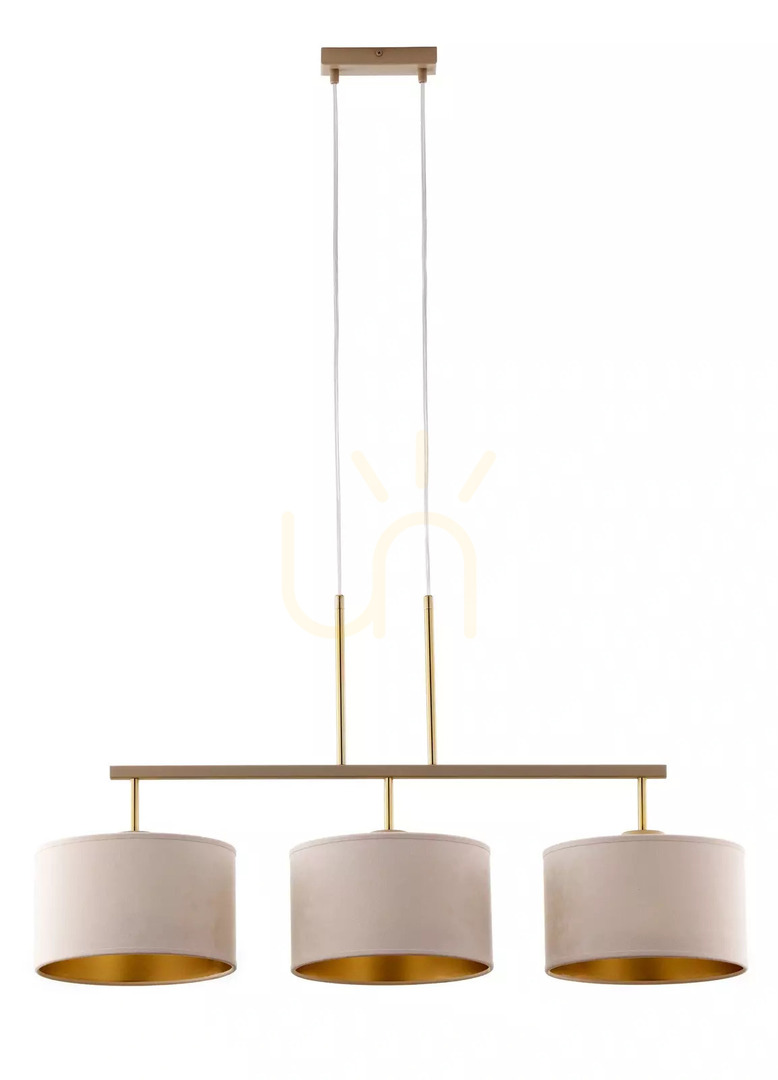 Prüfen Pendelleuchte Sigma MARII 3-flammig beige/gold E27 41839 Pendelleuchte Sigma MARII 3-flammig beige/gold E27 41839