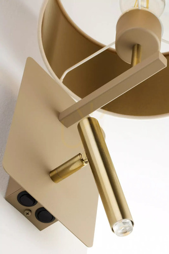 Prüfen Wandleuchte Sigma MARII beige gold 2-flammig E27 40 cm 41840