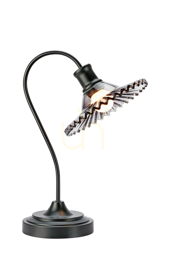 Prüfen Tischlampe Markslojd Novia Rauchglas Schwarz E27 60W 109151