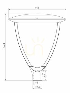 SU-MA URAN UR-HEAD Mastleuchtenkopf LED 60 W 4000 K dunkelgrau small 3