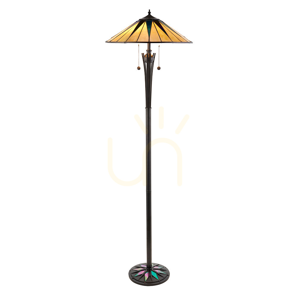 Stehlampe Tiffany multicolor Interiors 64041