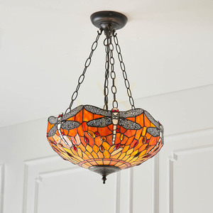 Pendelleuchte Dragonfly Tiffany Multicolor 3-flammig E27 Interiors 64076 small 4