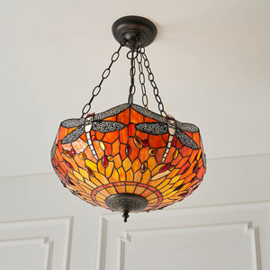 Pendelleuchte Dragonfly Tiffany Multicolor 3-flammig E27 Interiors 64076 small 5