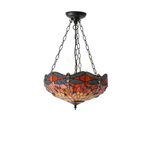 Pendelleuchte Dragonfly Tiffany Multicolor 3-flammig E27 Interiors 64076 small 8