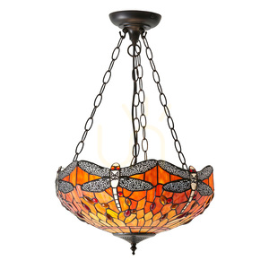 Pendelleuchte Dragonfly Tiffany Multicolor 3-flammig E27 Interiors 64076 small 0