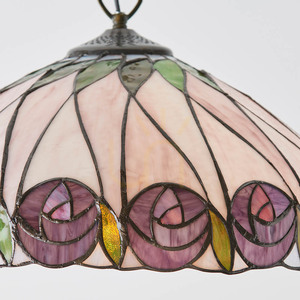 Pendelleuchte Tiffany multicolor Glas Stahl E27 Interiors 64176 small 5