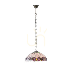 Pendelleuchte Tiffany multicolor Glas Stahl E27 Interiors 64176 small 9