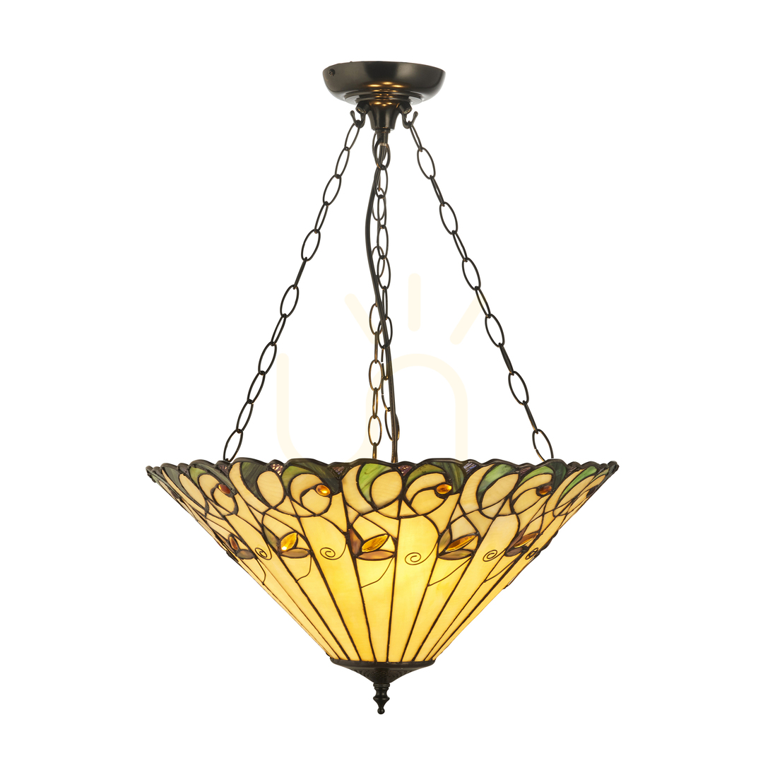 Tiffany závesná lampa Interiors Jamelia multicolor 111881