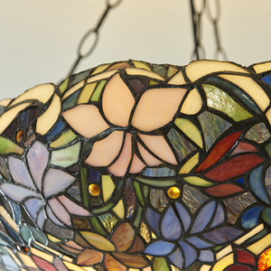 Pendelleuchte Tiffany Multicolor Glas Stahl 3-flammig E27 Interiors 111887 small 5