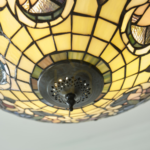 Pendelleuchte Tiffany Multicolor Glas Stahl 3-flammig E27 Interiors 111887 small 6