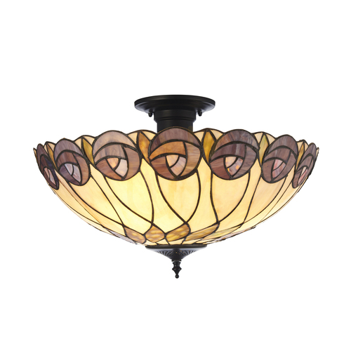 Prüfen Hutchinson Tiffany Multicolor Deckenleuchte 111906 Innenräume.
