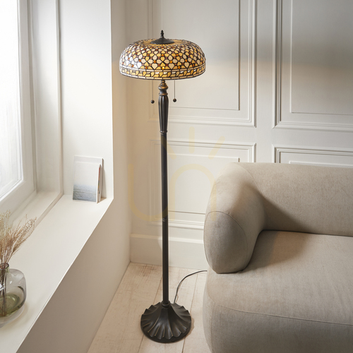 Prüfen Stehlampe Interiors Tiffany Multicolor 2-flammig E27 157,5 cm 111921