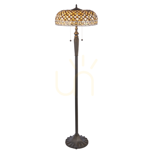 Prüfen Stehlampe Interiors Tiffany Multicolor 2-flammig E27 157,5 cm 111921