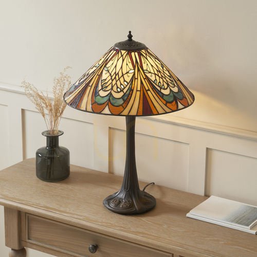 Prüfen Tischlampe Hector Tiffany Multicolor 112185 Interiors