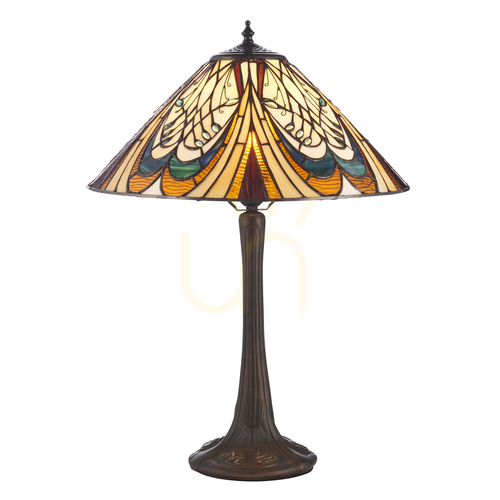 Prüfen Tischlampe Hector Tiffany Multicolor 112185 Interiors