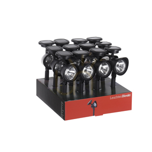 LEKU-SOL Gartenleuchte 19102-18 Schwarz 3xLED small 10