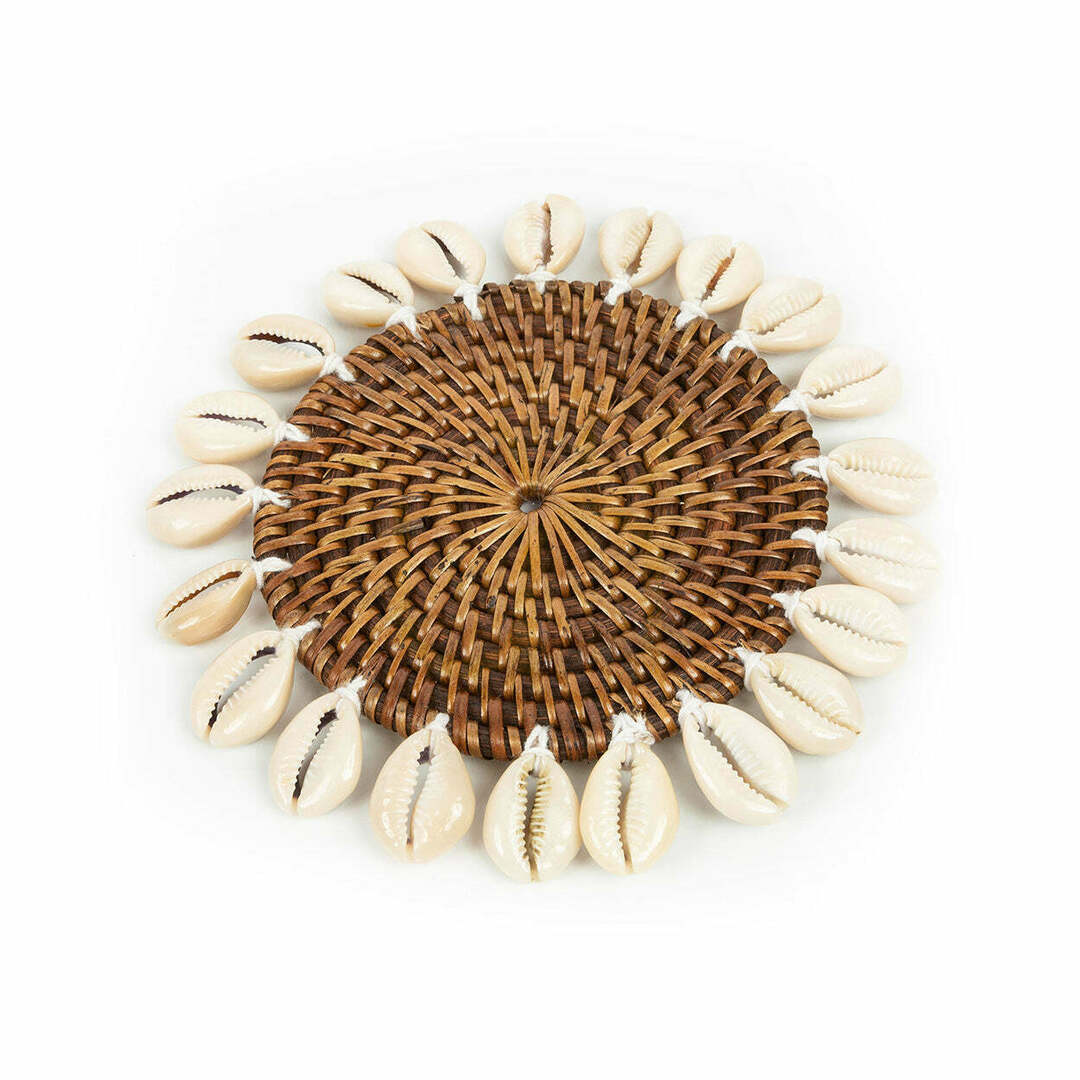 Shell Coaster BAZAR BIZAR Natural Brown 15x15 cm Best Seller