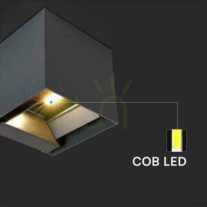 V-TAC 9-W-LED-COB-Solarwandleuchte, schwenkbar, schwarz, quadratisch, 15 x 15 cm, IP65, VT-11109, 3000 K, 860 lm small 7