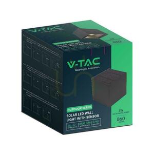 V-TAC 9-W-LED-COB-Solar-Wandleuchte, schwenkbar, schwarz, quadratisch, 15 x 15 cm, IP65, VT-11109, 4000 K, 860 lm small 5