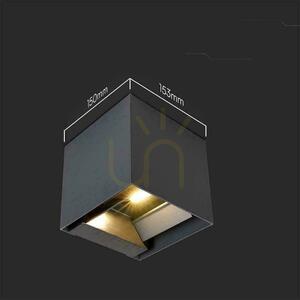V-TAC 9-W-LED-COB-Solar-Wandleuchte, schwenkbar, schwarz, quadratisch, 15 x 15 cm, IP65, VT-11109, 4000 K, 860 lm small 6