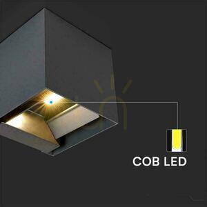 V-TAC 9-W-LED-COB-Solar-Wandleuchte, schwenkbar, schwarz, quadratisch, 15 x 15 cm, IP65, VT-11109, 4000 K, 860 lm small 7