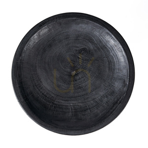 Serviertablett BAZAR BIZAR Schwarz Mangoholz 35x35x26 cm small 7