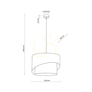 Elbrus Leinen-Pendelleuchte 1 Xe27  200 small 8