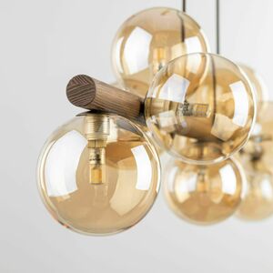 Estera Holz-Walnuss-Bernstein-Hängeleuchte 9 Xg9 small 2