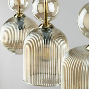Sophia Cognac Pendelleuchte, 3 Xe14 small 5