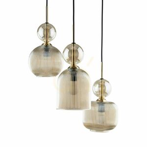 Sophia Cognac Pendelleuchte, 3 Xe14 small 5