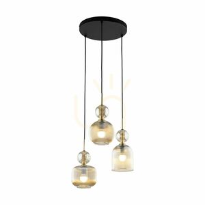 Sophia Cognac Pendelleuchte, 3 Xe14 small 6