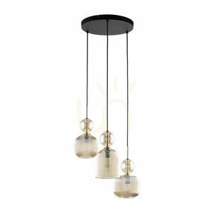 Sophia Cognac Pendelleuchte, 3 Xe14 small 9