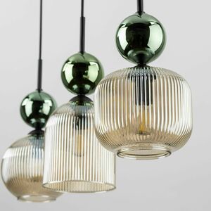 Sophia Green Cognac Pendelleuchte, 3 Xe14 small 3