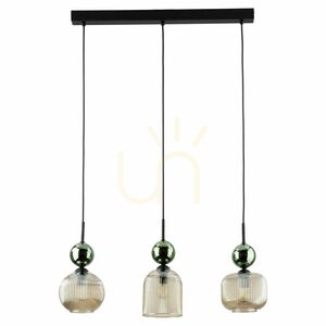 Sophia Green Cognac Pendelleuchte, 3 Xe14 small 0