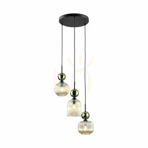 Sophia Green Cognac Pendelleuchte, 3 Xe14 small 0