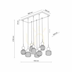 Sophia Green Cognac Pendelleuchte 8 Xe14 small 11